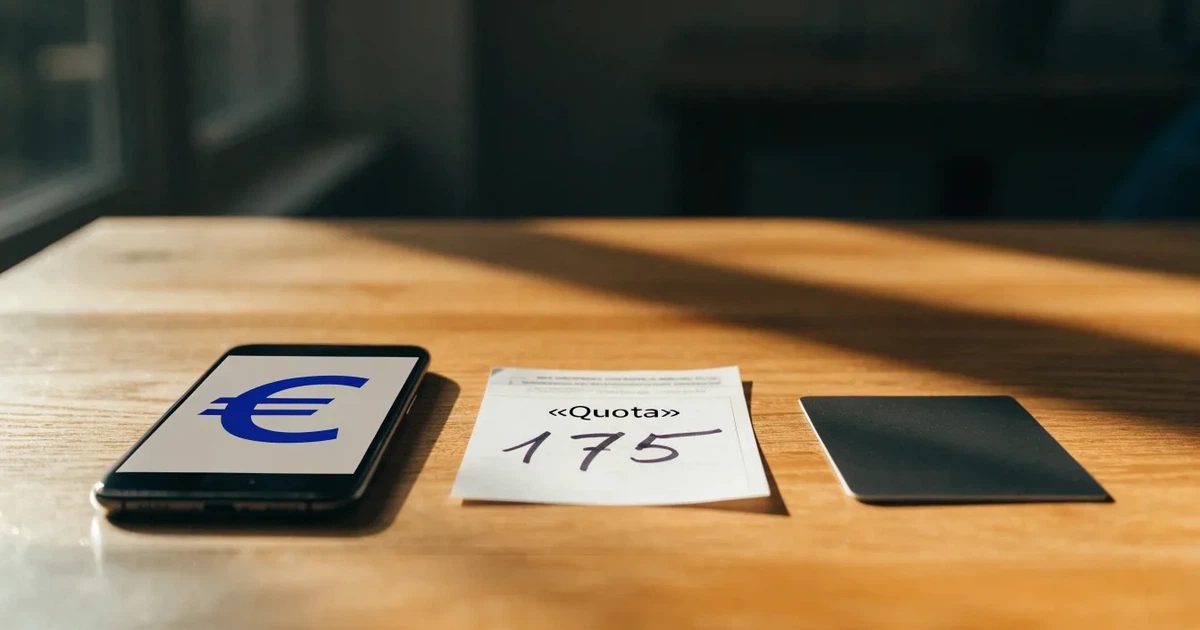 Uno smartphone e una carta di pagamento affiancati su un tavolo di legno, con alcune banconote da euro accanto